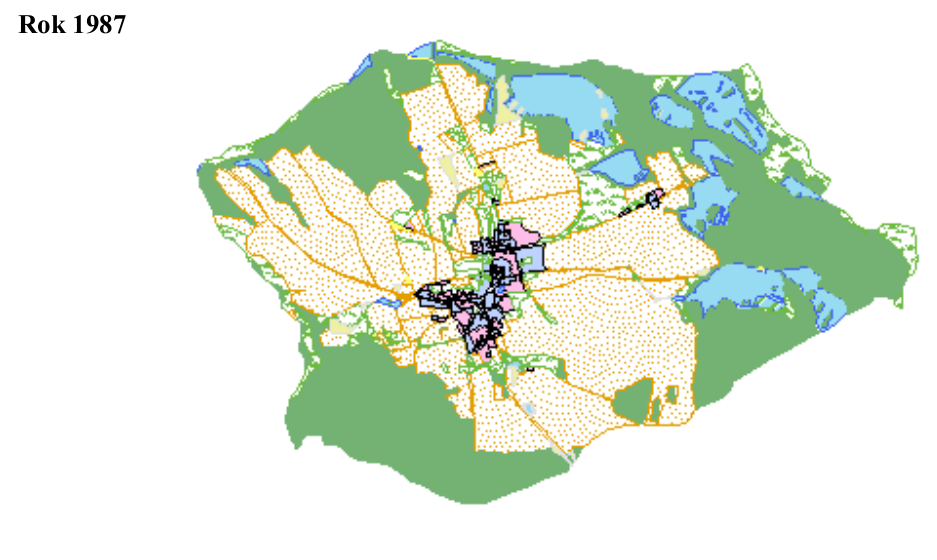 Krajinný pokryv v roce 1987